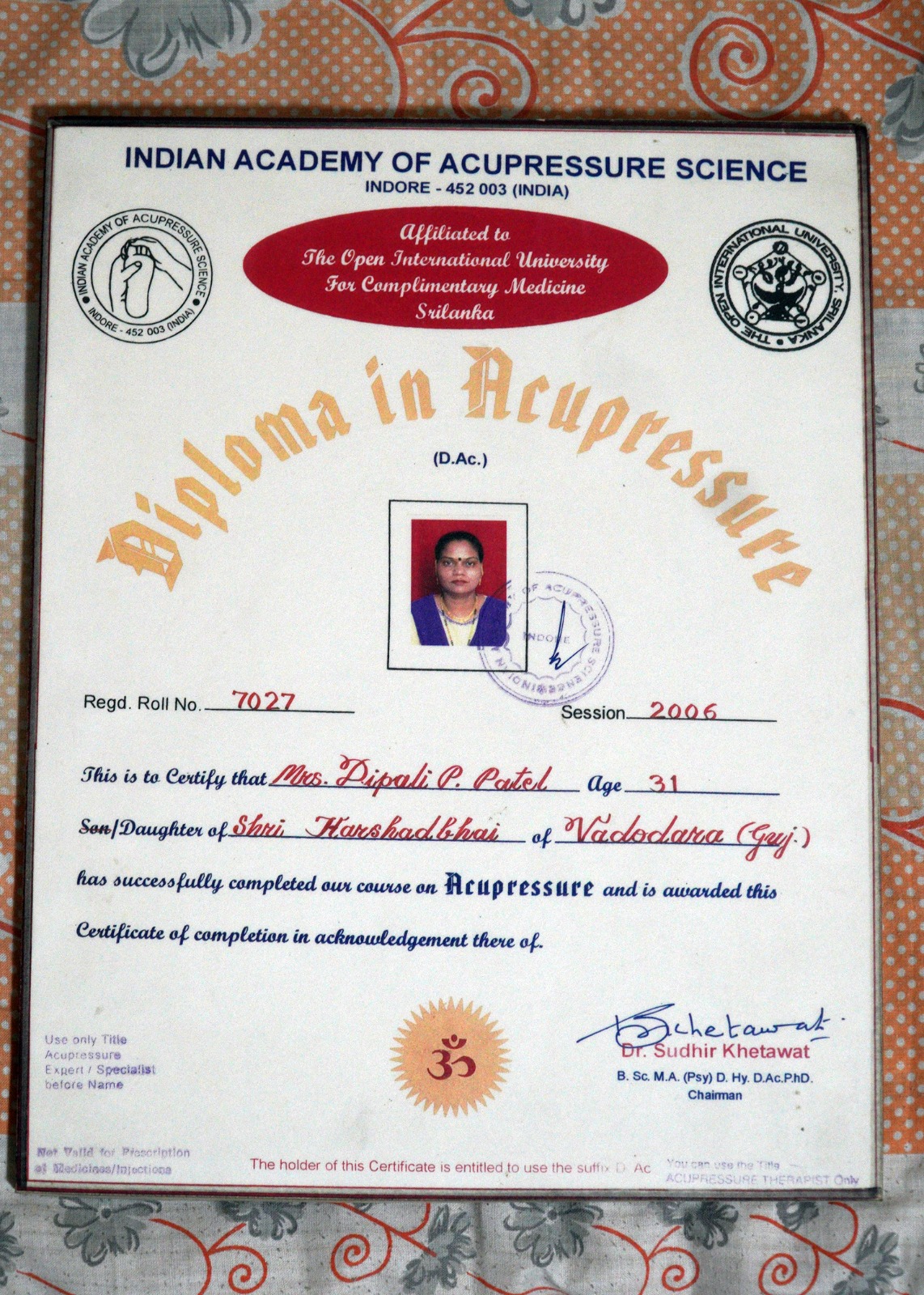 Certificate 7
